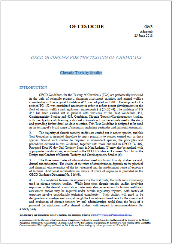 Chronic Toxicity Studies